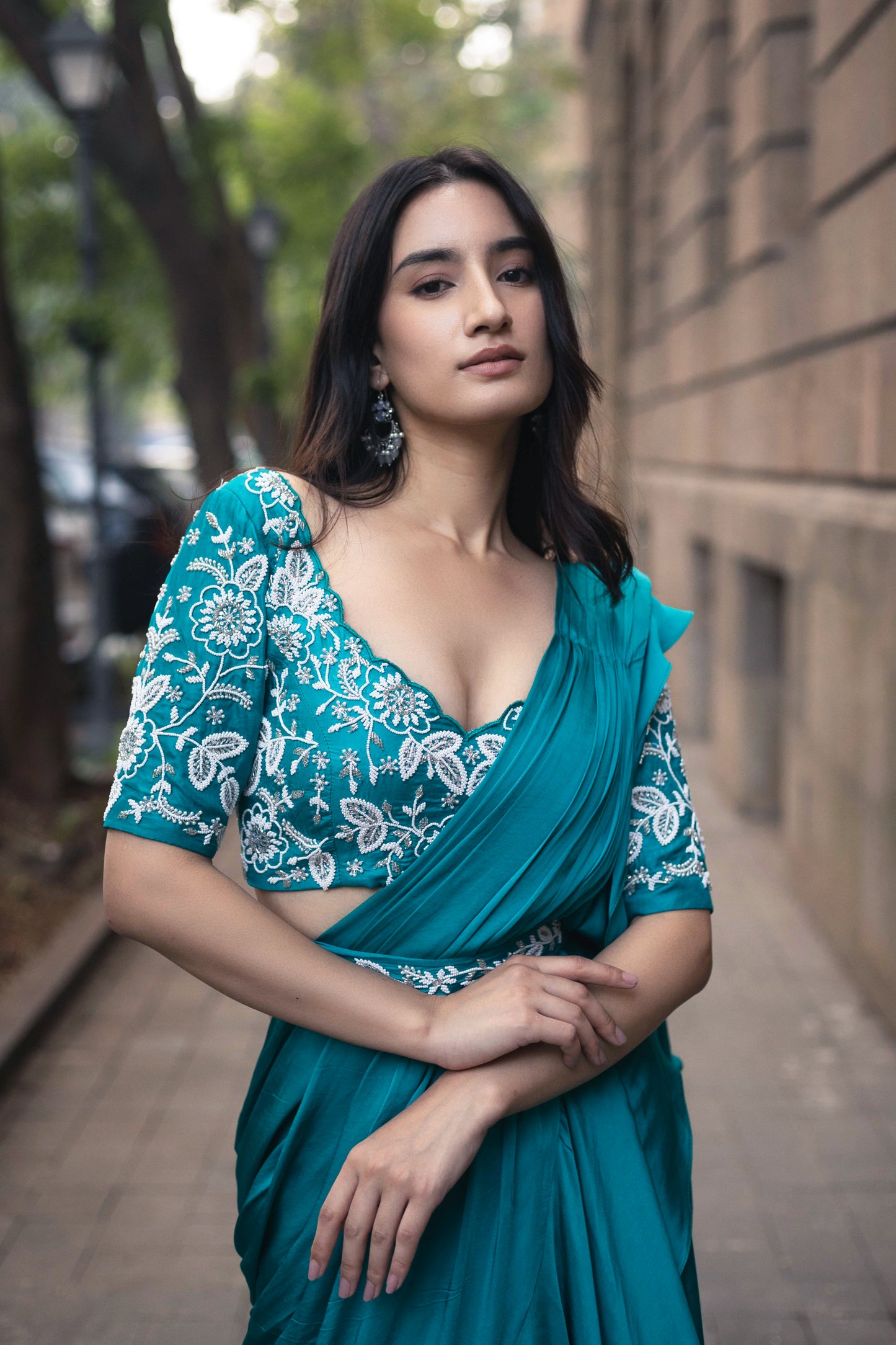 Aprajita Teal Saree