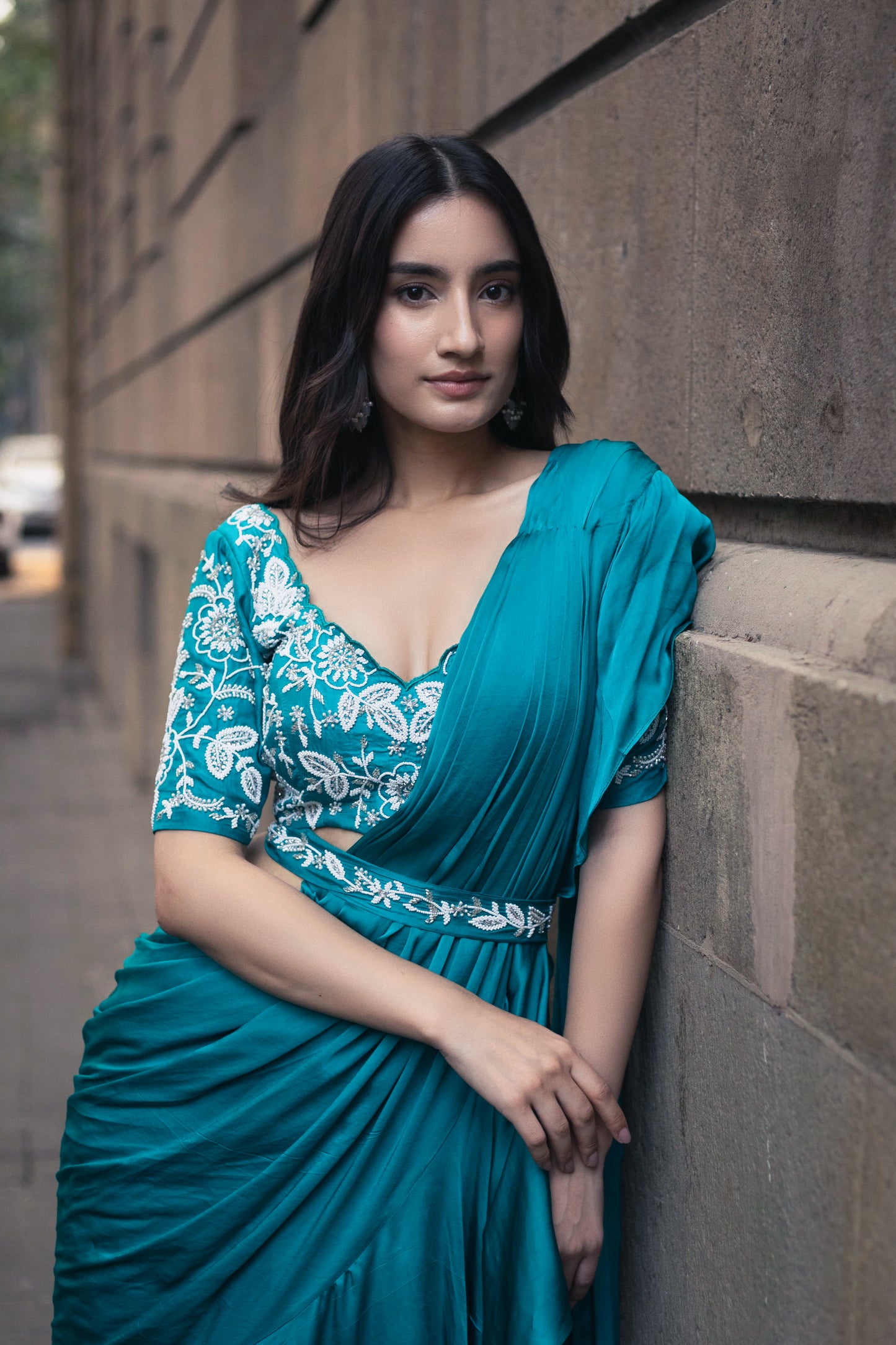 Aprajita Teal Saree