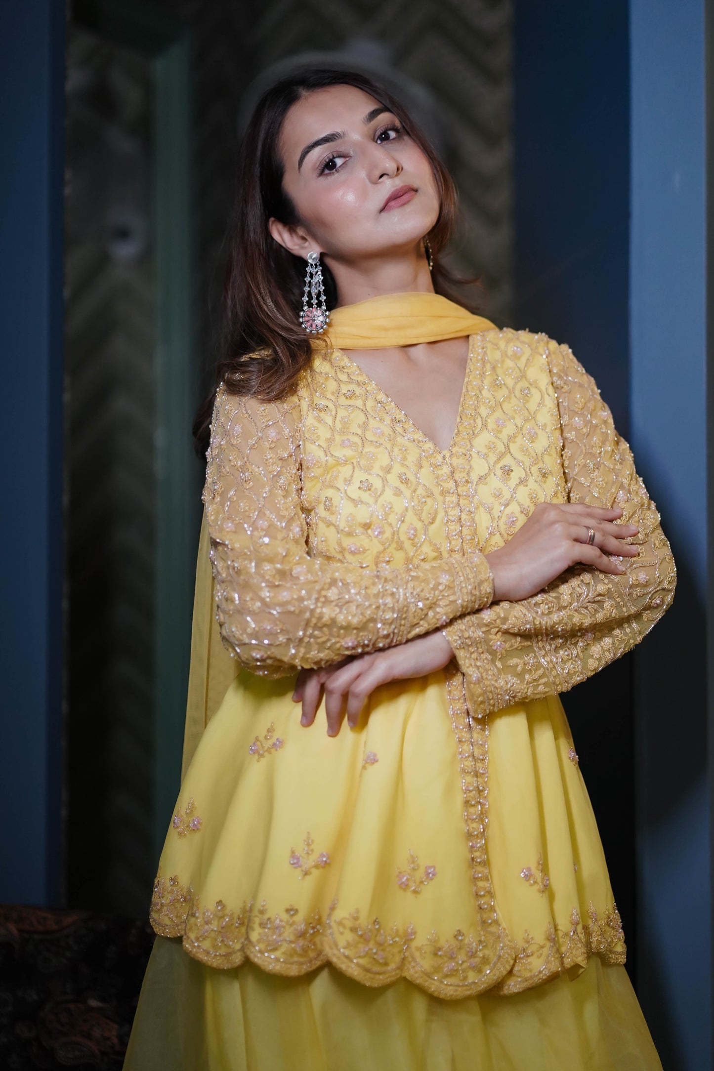 Bloom Peplum Palazzo Suit