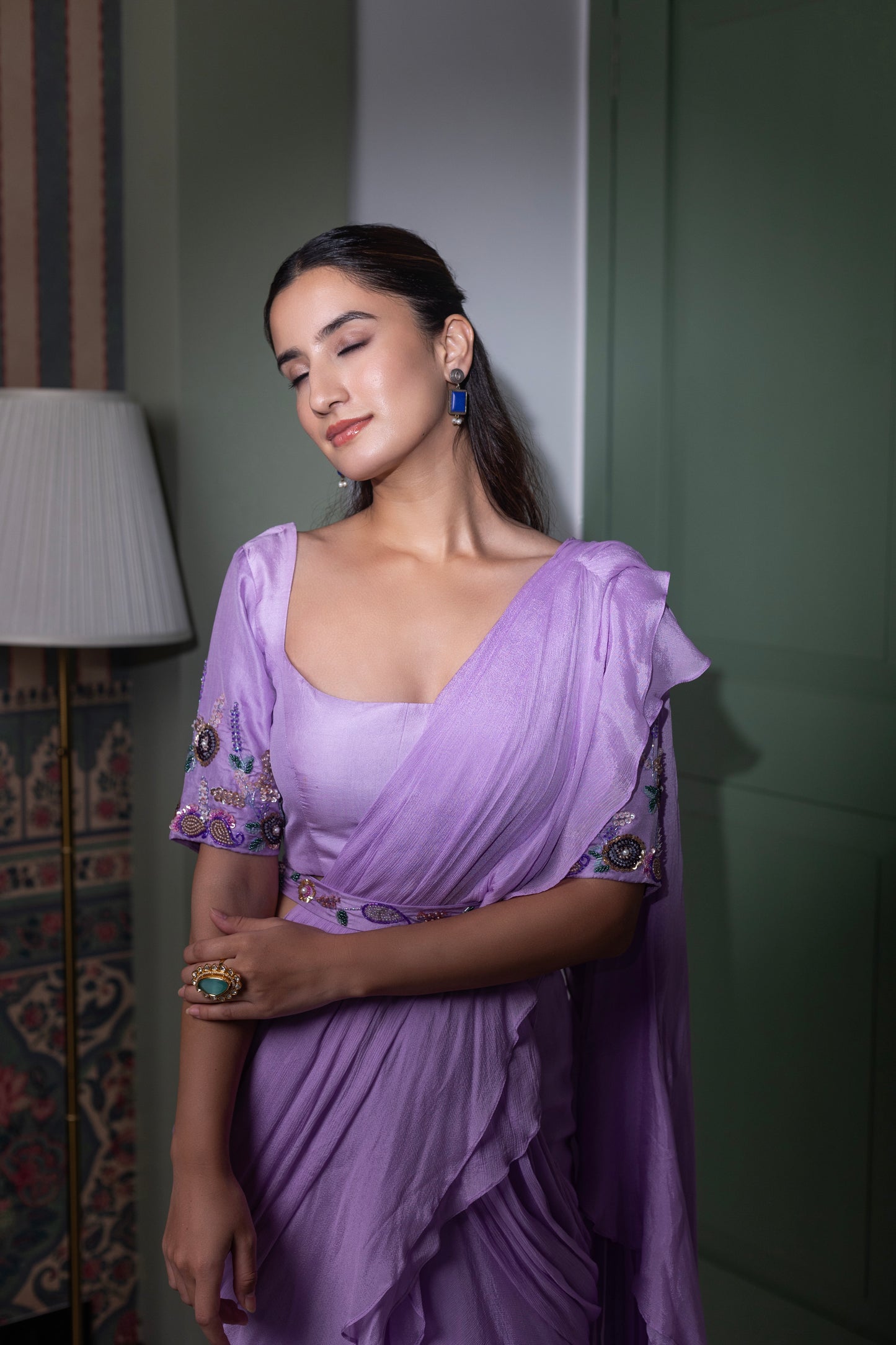 Lylac Pre Draped Saree