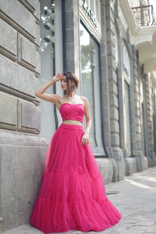 Pink Sunshine Lehenga