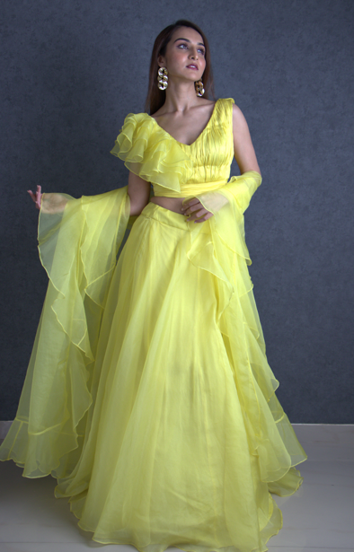 Lemony Lehenga
