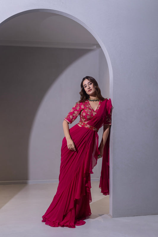 Lotus Saree